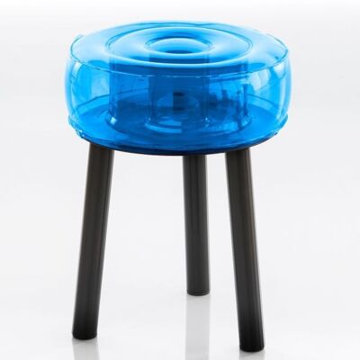 Floofy stool blue/black
