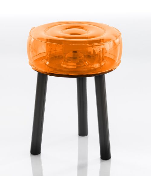 Tabouret Floofy orange/noir