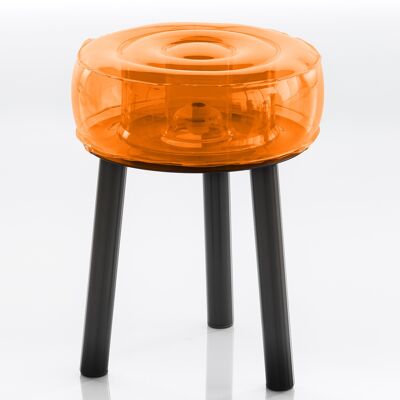 Floofy stool orange/black