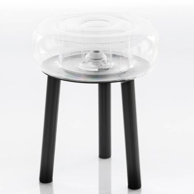 Floofy stool transparent/black