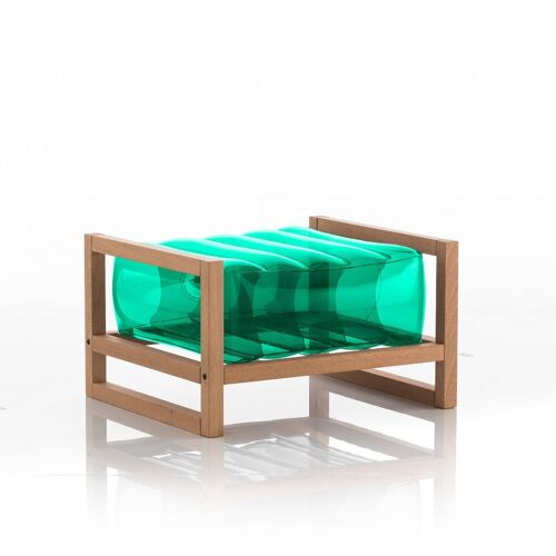 Pouf EKO WOOD vert