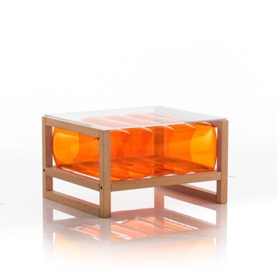 Mesa de centro naranja EKO WOOD