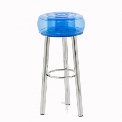 Blue FLOOFY bar stool