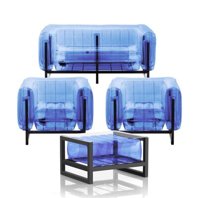 Muebles de jardín y mesa de centro Yomi-Azul