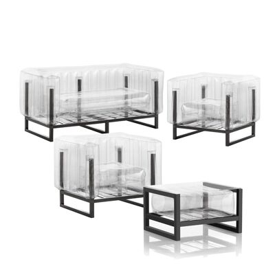 Muebles de jardín y mesa de centro Yomi-Transparente