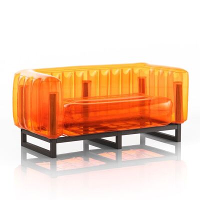 Sofa Yomi Eko Black Wood orange