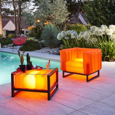 Luminous Yomi Armchair - Orange/Black