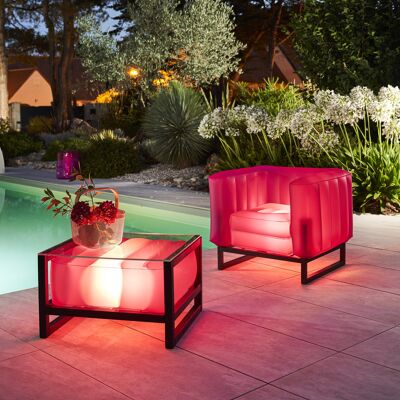 Luminous Yomi Armchair - Pink/Black