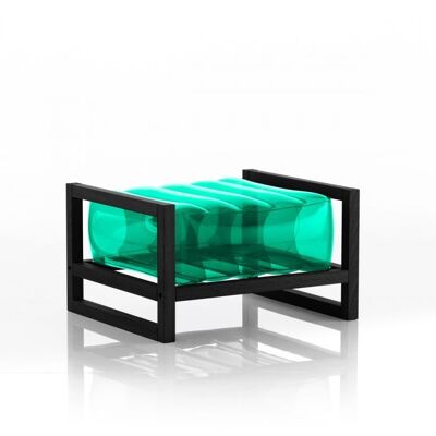 Pouf EKO Nero Legno-Verde