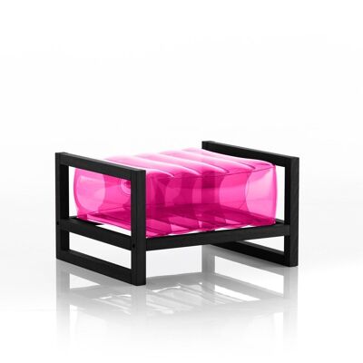 Pouf EKO Legno Nero-Rosa