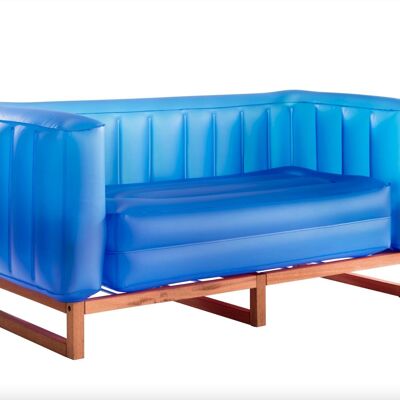 Sofa Yomi Holz Leuchtend-Blau