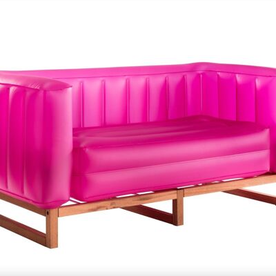 Sofa Yomi Holz Leuchtend-Pink