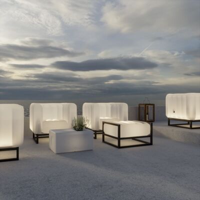 Luminous Yomi garden furniture-White