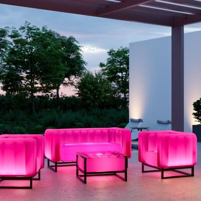 Luminosi mobili da giardino Yomi e tavolino-Rose