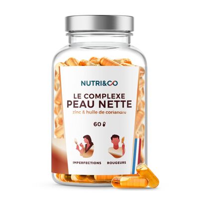 Peau Nette - Zinc Gluconate + Huile de Chia et Coriandre - Imperfections et Acné