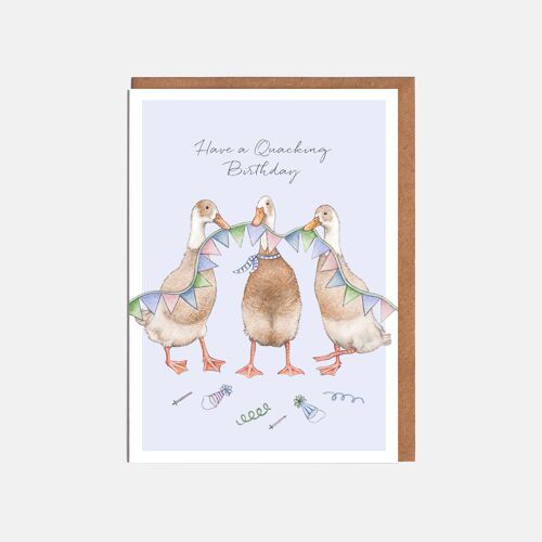 Runner Ducks Birthday Card - 'Have A Quacking Birthday!'