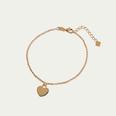 Bracelet Heart, rose gold plated