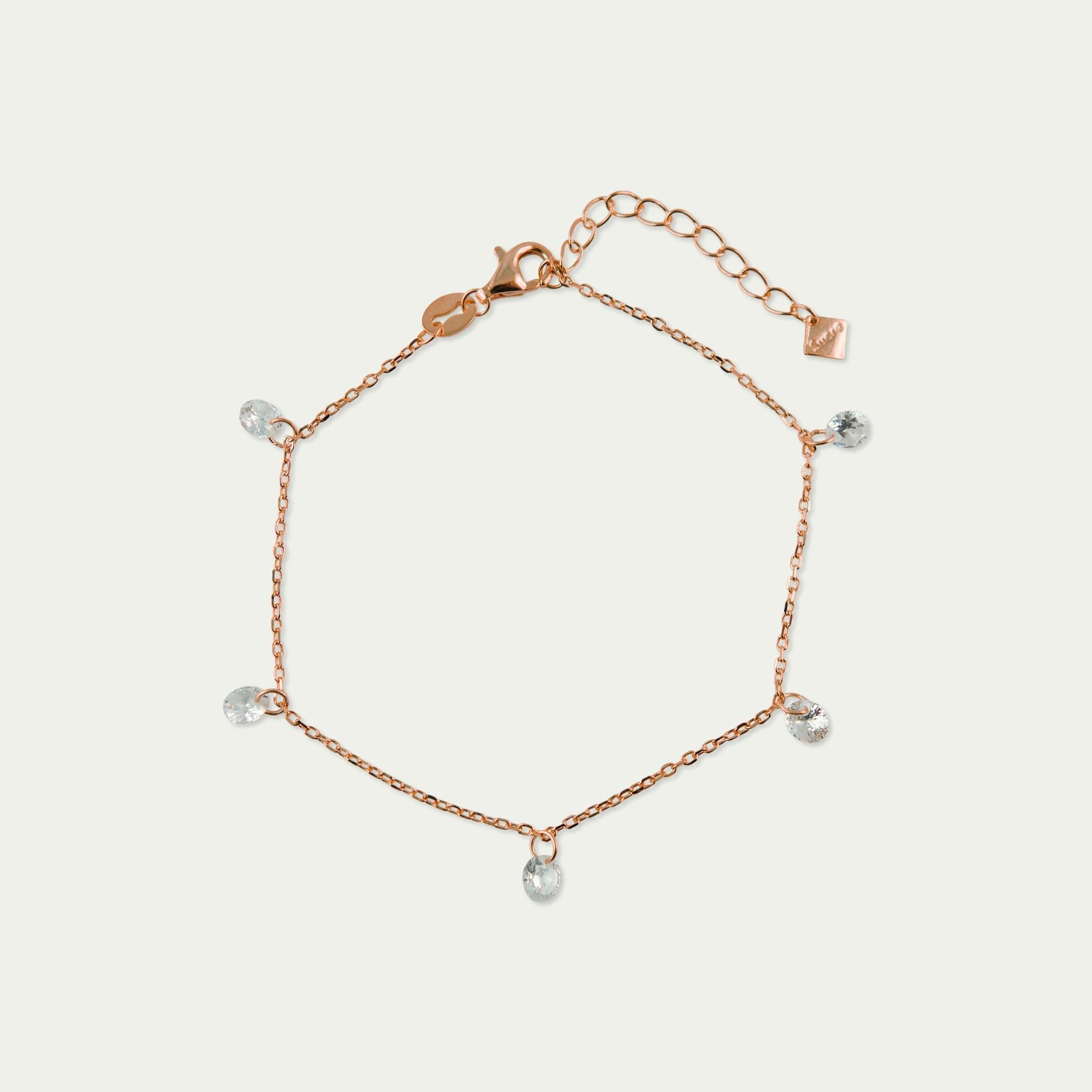 Bracelet Pure Glam with zirconia, rose gold plated