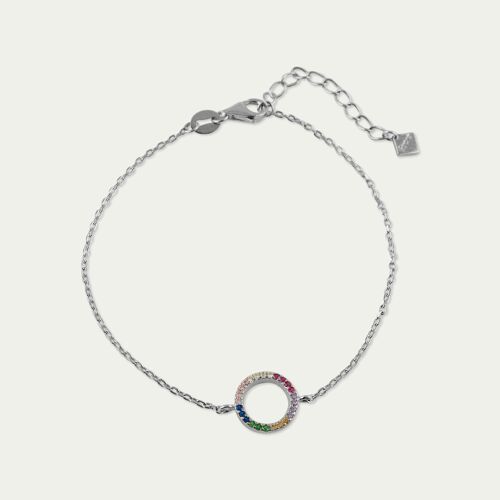 Armkette Circle Rainbow, Sterling Silber
