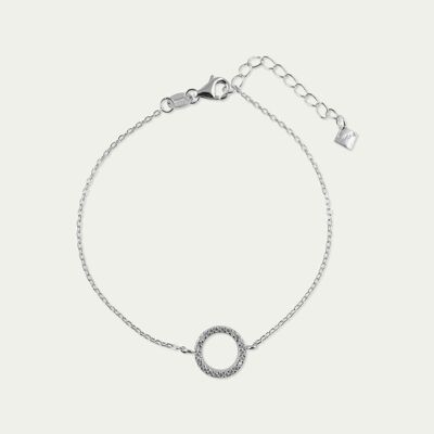 Armkette Circle mit Zirkonia, Sterling Silber