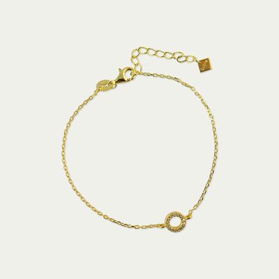 Pulsera Mini Círculo, baño de oro amarillo