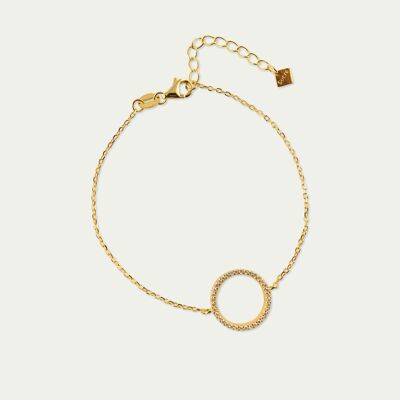 Bracelet Big Circle, yellow gold plated