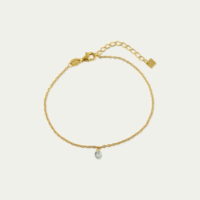 Bracelet Pure with a zirconia, yellow gold plated