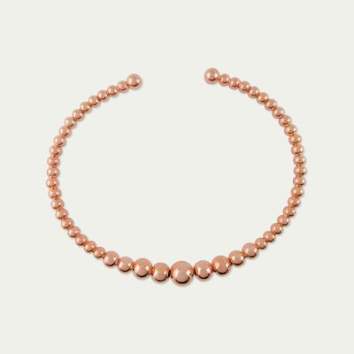 "Bubbles" bangle, rose gold plated