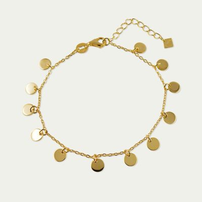 Bracelet Mini Coin, yellow gold plated