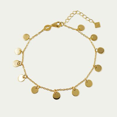 Pulsera Mini Coin, baño de oro amarillo