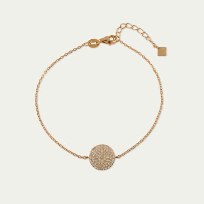 Bracelet pavé, rose gold plated