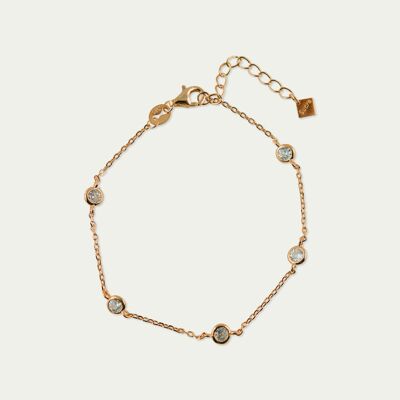 Endless Glam bracelet with zirconia, rose gold plated, crystal