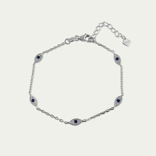 Armkette Evil Eye, Sterling Silber