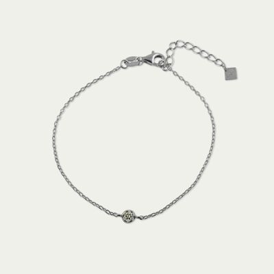 Pulsera mini pavé, plata de ley