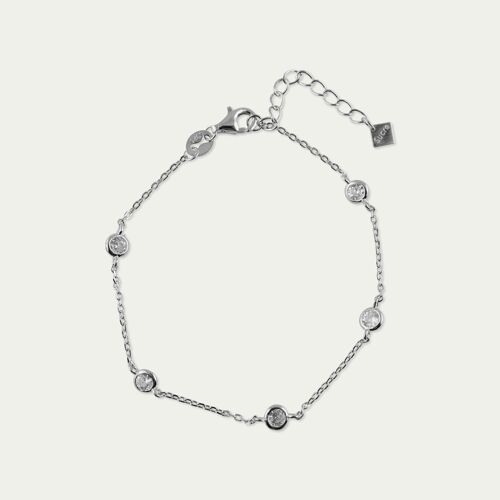 Armkette Endless Glam mit Zirkonia, Sterling Silber, Crystal