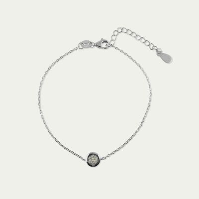 Bracelet Endless Pavé with zirconia, sterling silver, crystal
