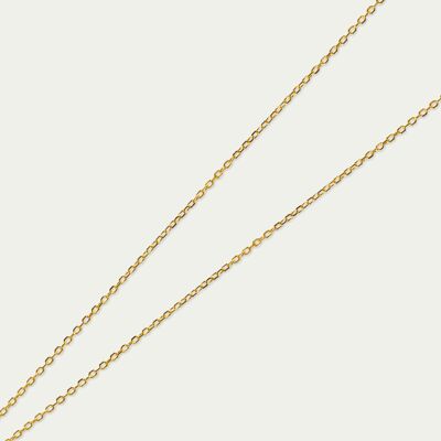 Halskette blanco ohne Anhänger, Ankerkette, Gelbgold vergoldet - 40