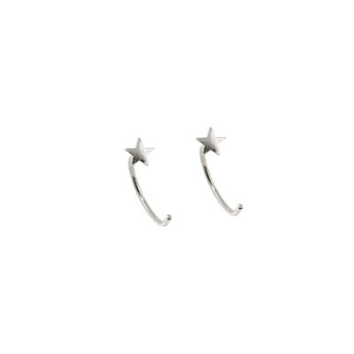 Mini stella a cerchio, argento sterling