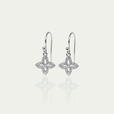 Ohrhänger Shiny Clover, Sterling Silber