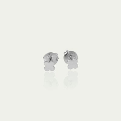 Mini Clover Stud Earrings, Sterling Silver