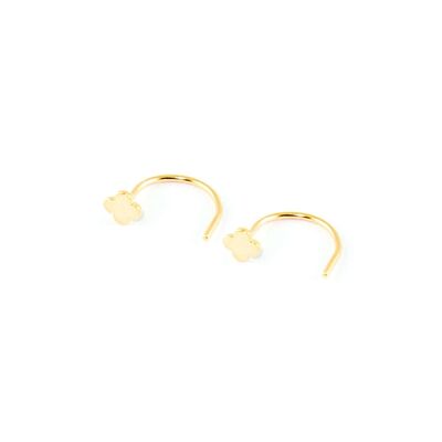 Mini creole clover, yellow gold plated