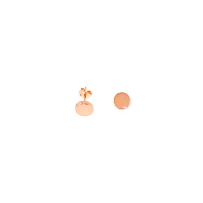 Ear studs Coin, rose gold plated