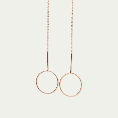 Basic Circle earrings, rose gold plated