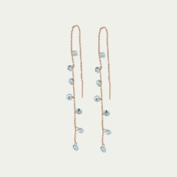 Boucles d'oreilles Pure Glam, plaqué or rose 2