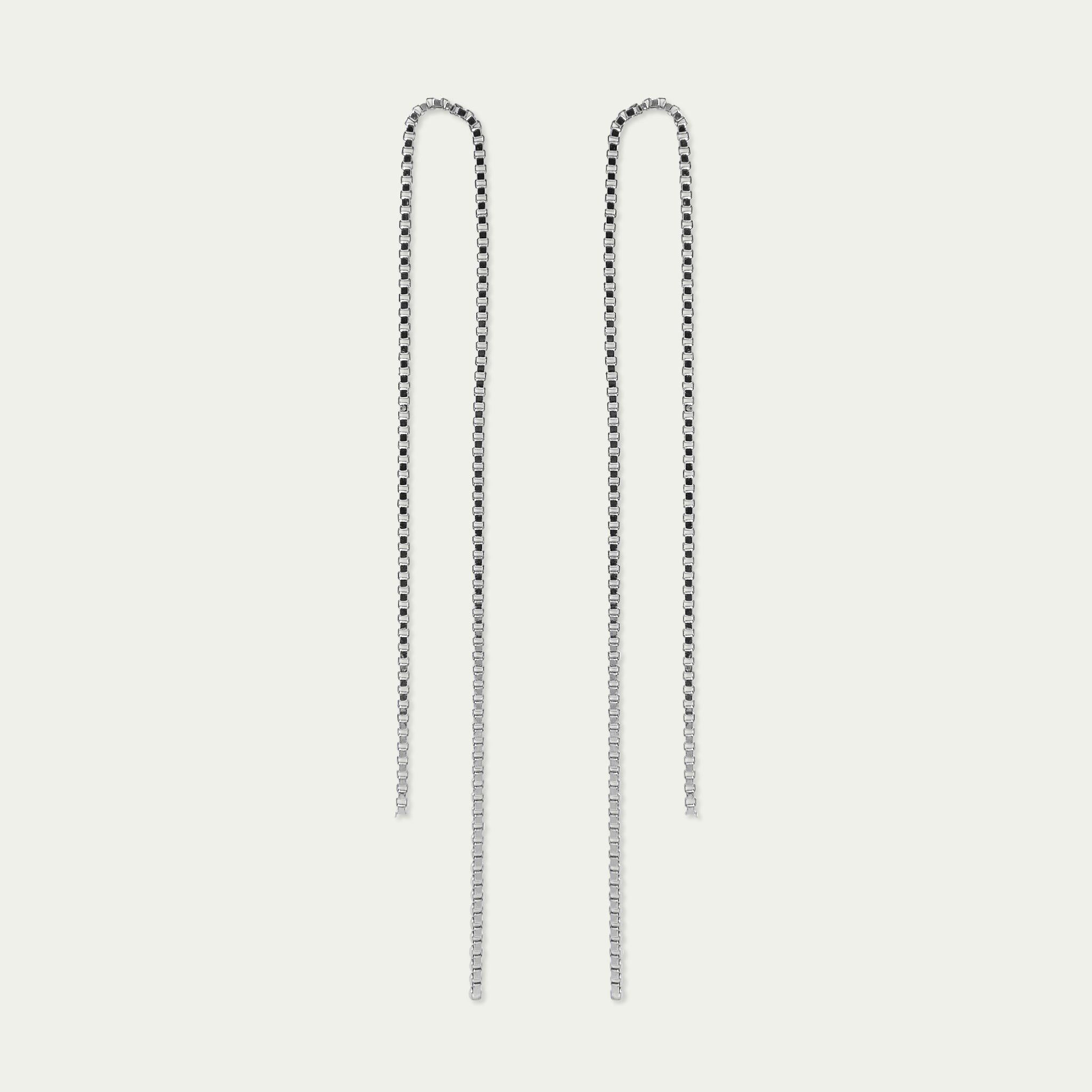 Ohrhänger Boxchain, Sterling Silber