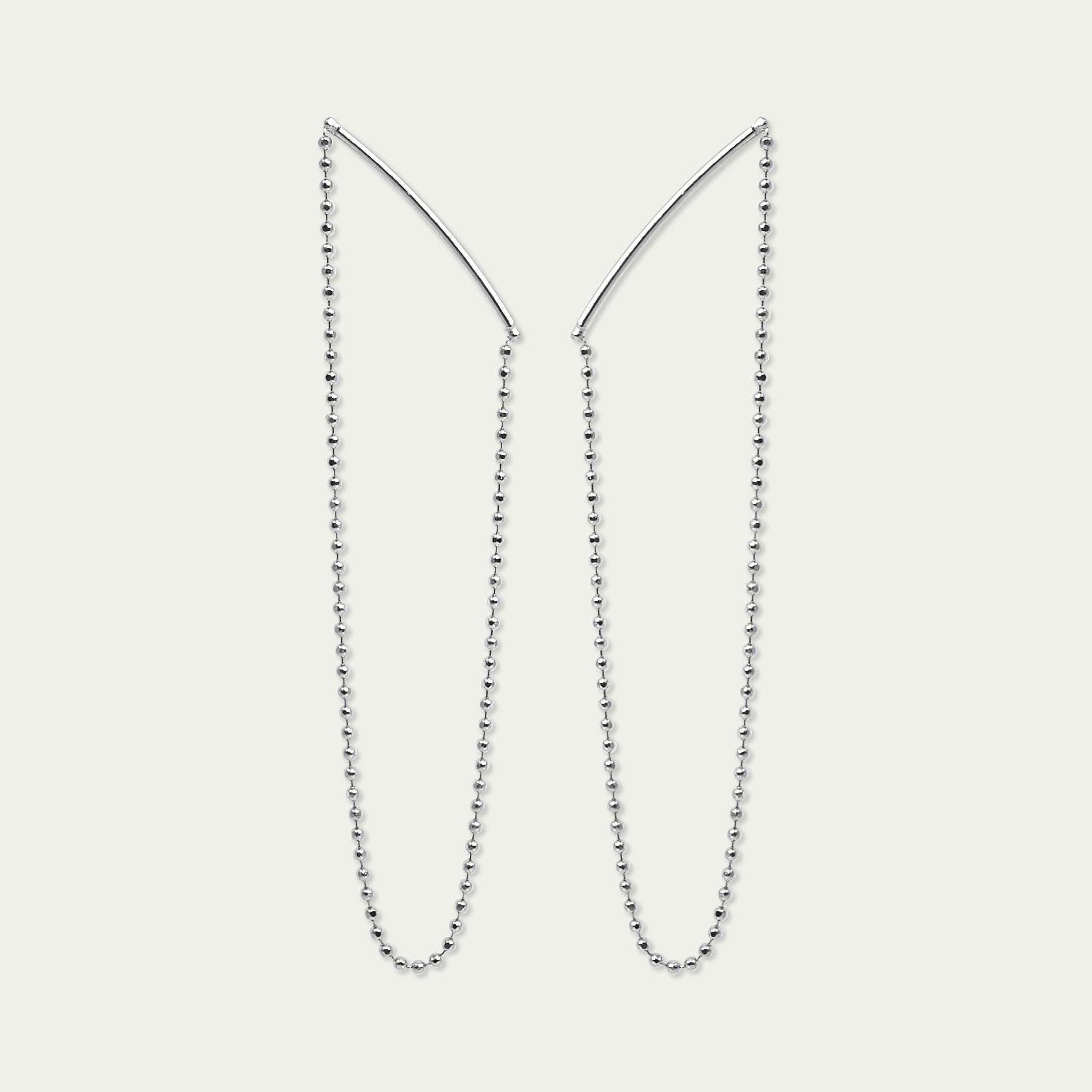 Orecchini Bar Chain, argento 925