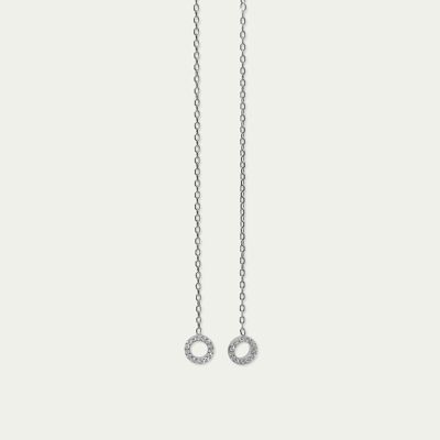 Boucles d'oreilles Mini Cercle, argent sterling