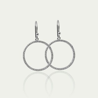 Earrings Big Circle, sterling silver