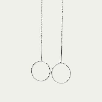 Pendiente Basic Circle, plata de ley