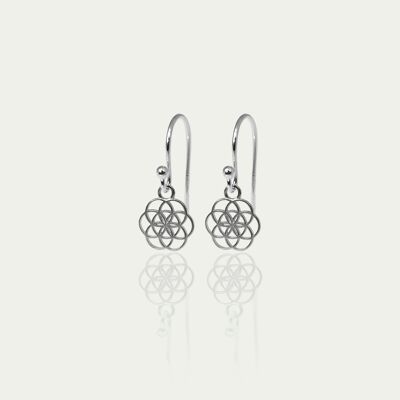 Flower of Life earrings, sterling silver